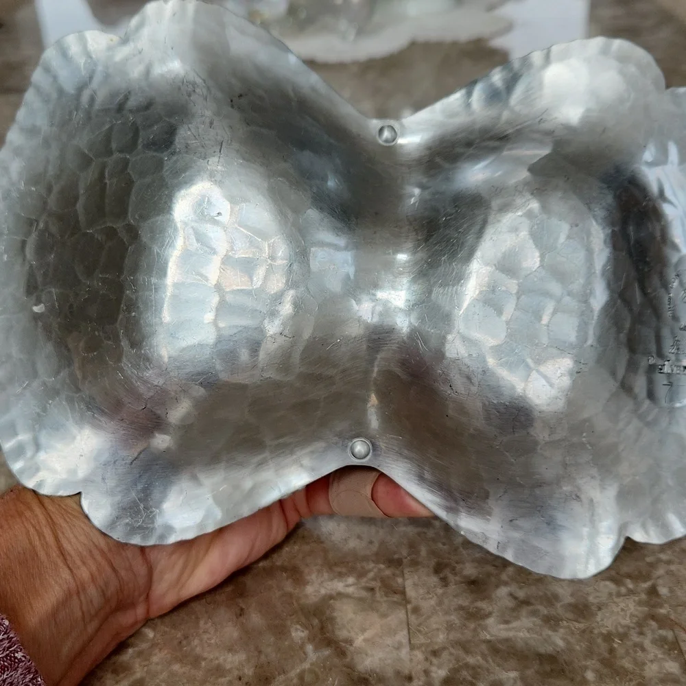 Vintage Hammed Aluminum Candy Dish